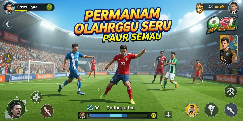 Tangkapan layar gameplay menampilkan aksi olahraga yang mendebarkan.