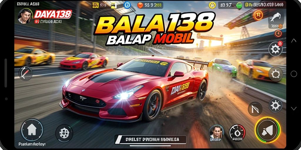 Screenshot menunjukkan aksi balapan mendebarkan di DAYA138.