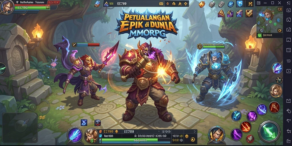 Tampilan gameplay menakjubkan di dunia <strong>EE789</strong> MMORPG.