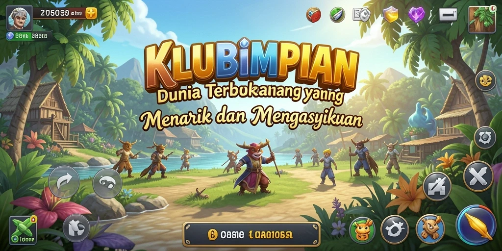 Gameplay seru di dunia terbuka KLUBIMPIAN yang penuh petualangan.