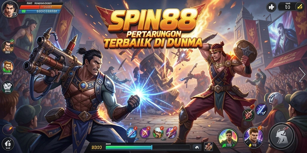 Tampilan gameplay SPIN88 yang mendebarkan dalam pertarungan intens.