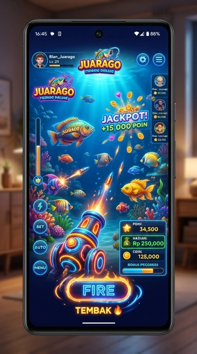 Screenshot dari antarmuka juarago yang menarik dan mudah digunakan.